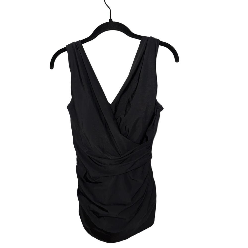 Lands’ End Slendersuit Tummy Control Skirted One Piece swimsuit